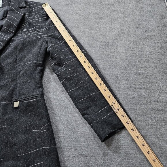 Sandro Blazer Women 38/M Gray Lined France Buttons LS Office Capsule VTG Classic - Picture 6 of 16